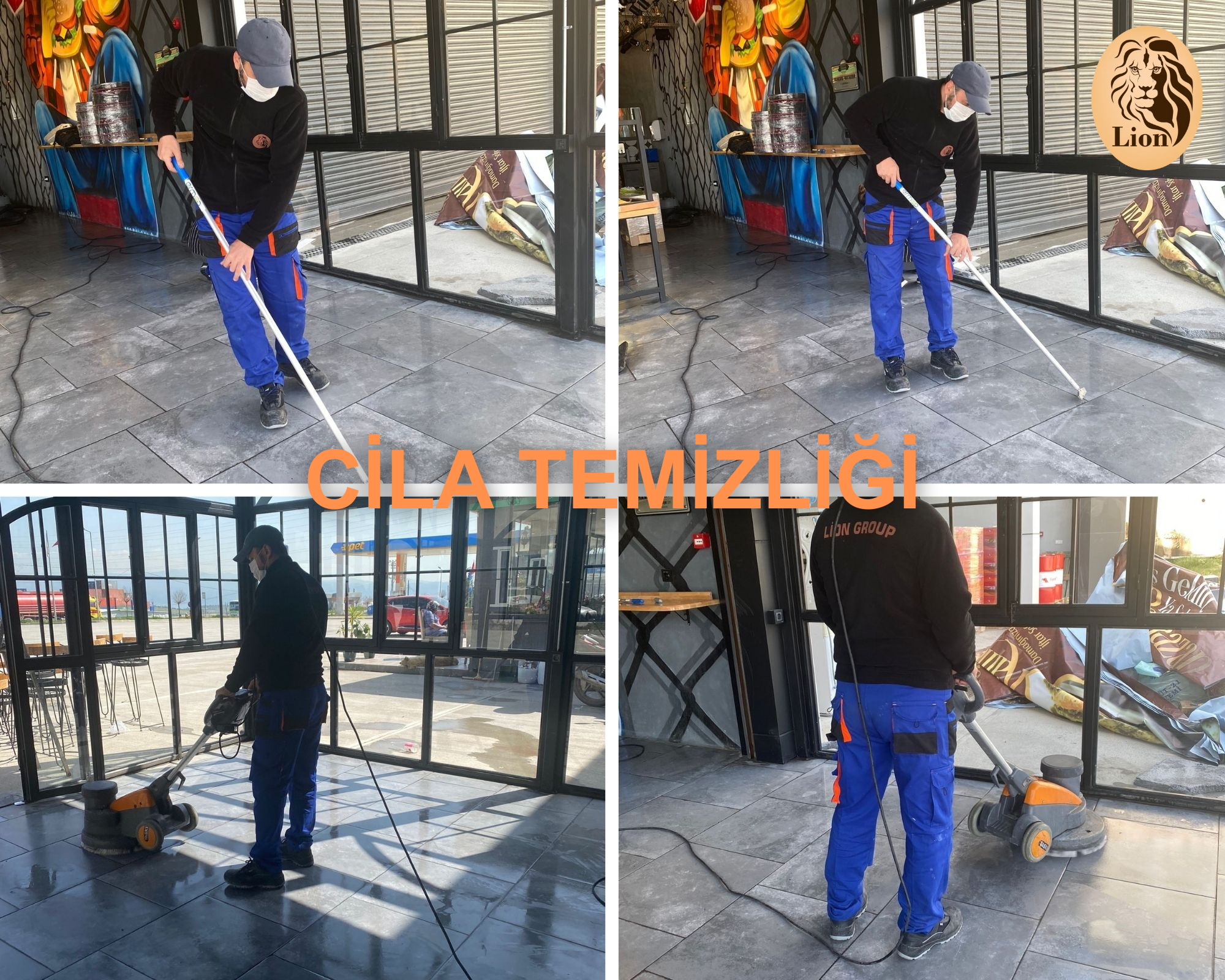 Zemin bakım ve cila uygulaması